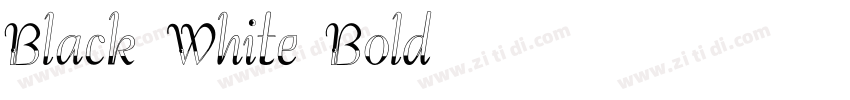 Black White Bold字体转换